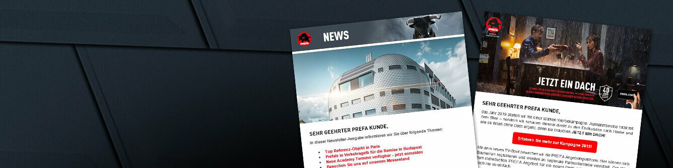 Abonnieren Sie den PREFA Newsletter kostenlos!